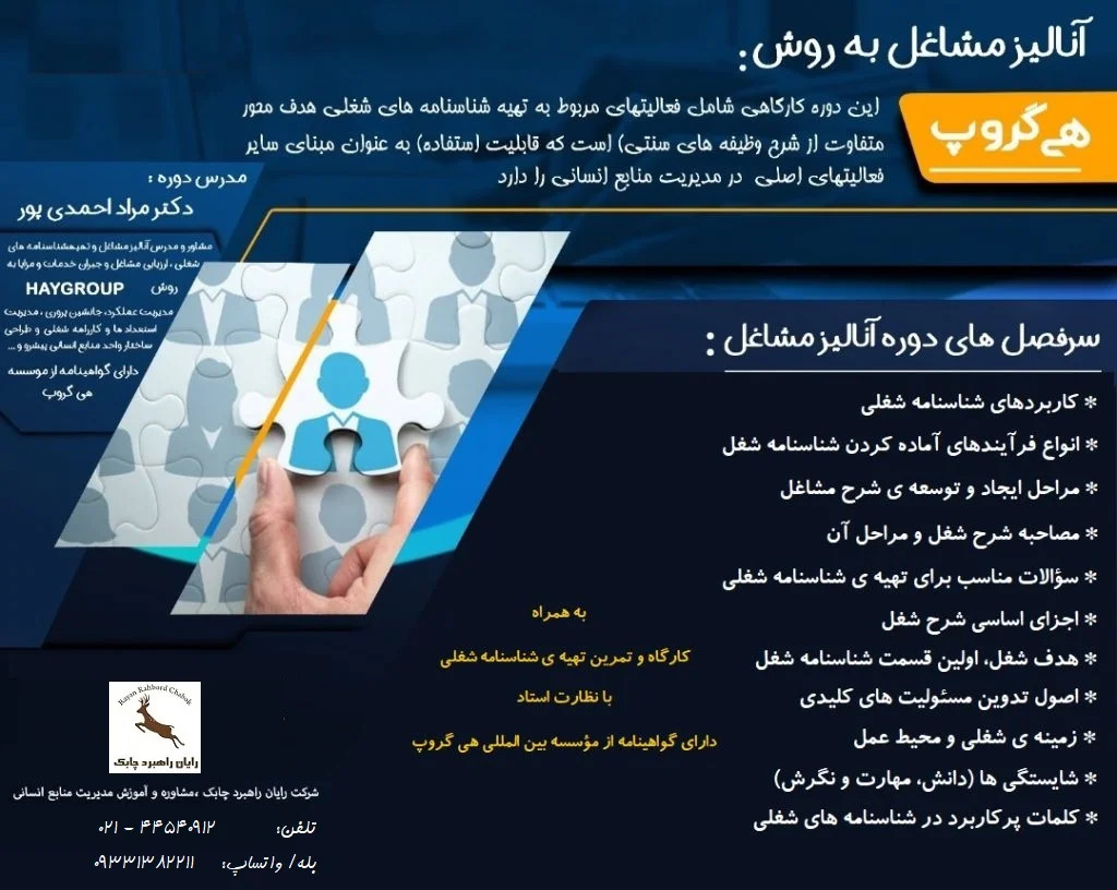 آنالیز شغل شناسنامه شغل هی گروپ